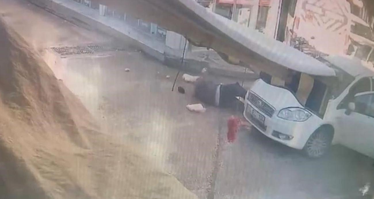 Alışveriş yaptıktan sonra otomobilin altında kaldı