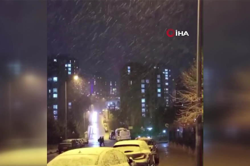 Çatalca ve Başakşehir’de kar yağışı tekrar başladı