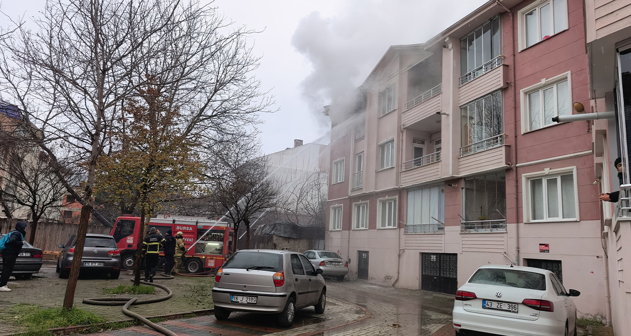 Bursa’da yangında can pazarı...Çocuklar tahliye edildi, kediler kurtarıldı