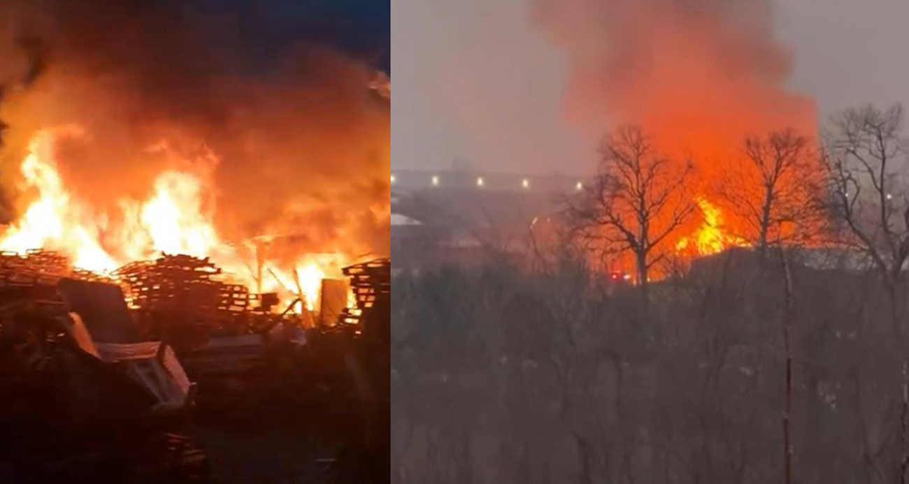 Bursa'da ahşap palet fabrikasındaki yangın kontrol altına alındı