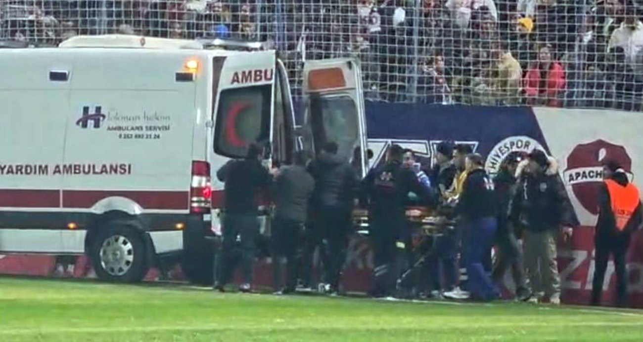 Türkiye Kupası maçı öncesi bir taraftar tribünden düştü