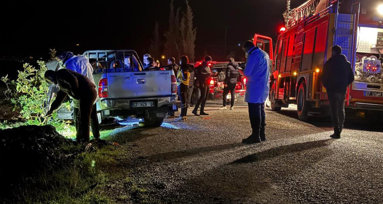 Antalya’da araç içinde yanmış ceset bulundu
