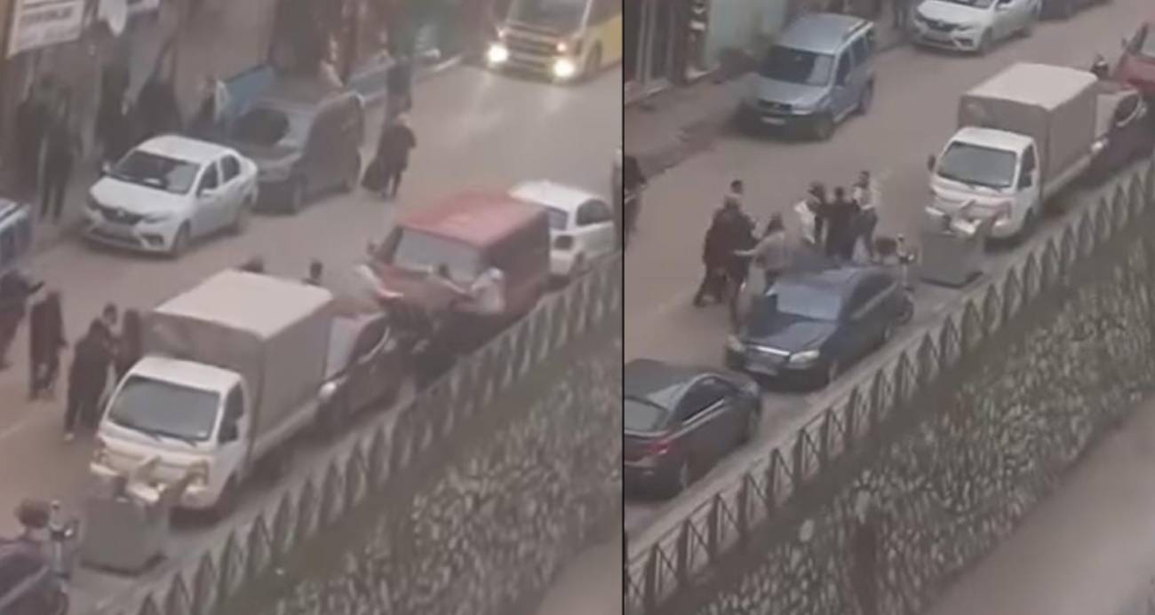 Bursa’da yol ortasında kavga trafiği kilitledi