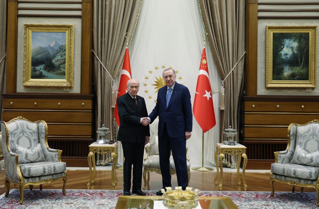 Cumhurbaşkanı Erdoğan, Devlet Bahçeli ile bir araya geldi