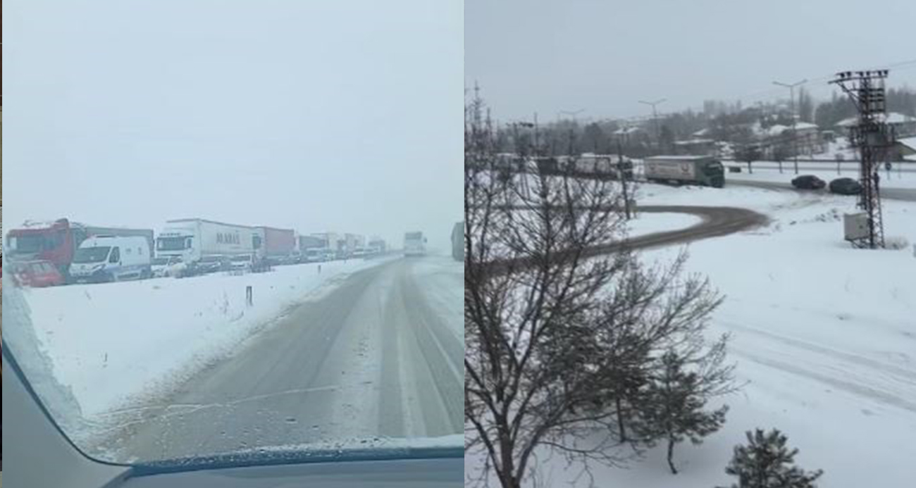 Sivas’ta ulaşıma kar engeli: Sivas-Malatya ve Sivas-Kayseri kara yolları trafiğe kapatıldı