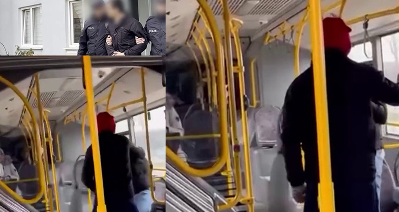 Otobüste tartıştığı genci darbeden şüpheli yakalandı