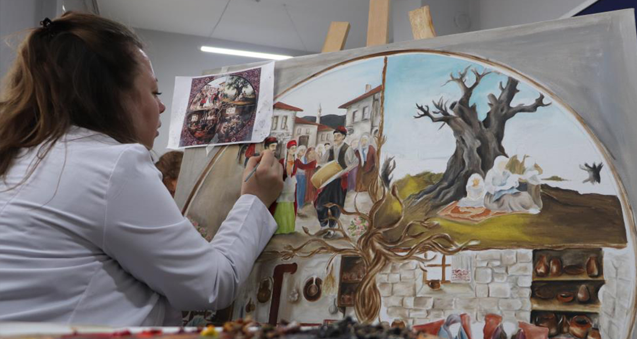 Türk aile yapısı yağlı boya tablolarıyla ölümsüzleşiyor