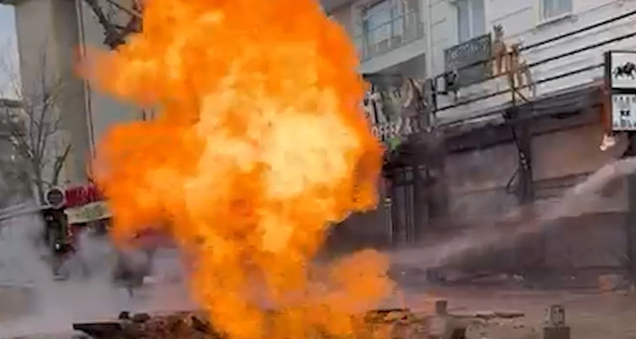 Kırıkkale’de doğal gaz boru hattı patladı, alevler metrelerce yükseldi