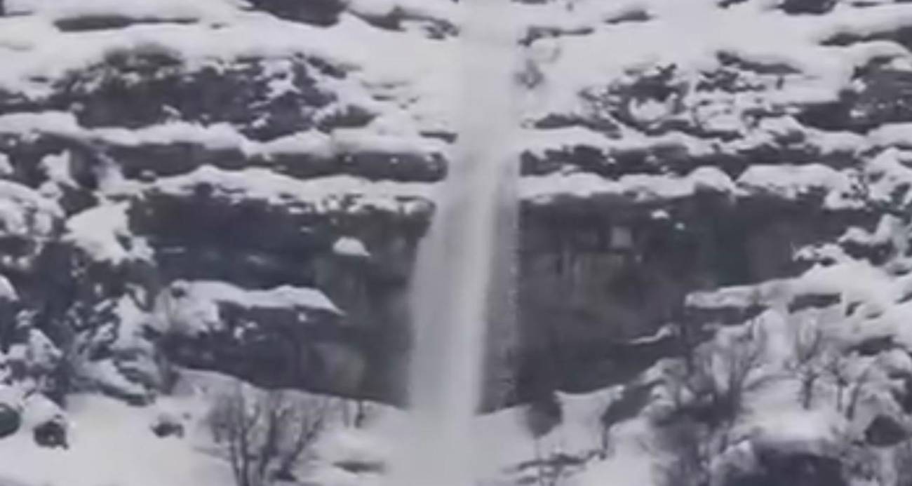 Şırnak’ta çığ düşme anı kamerada