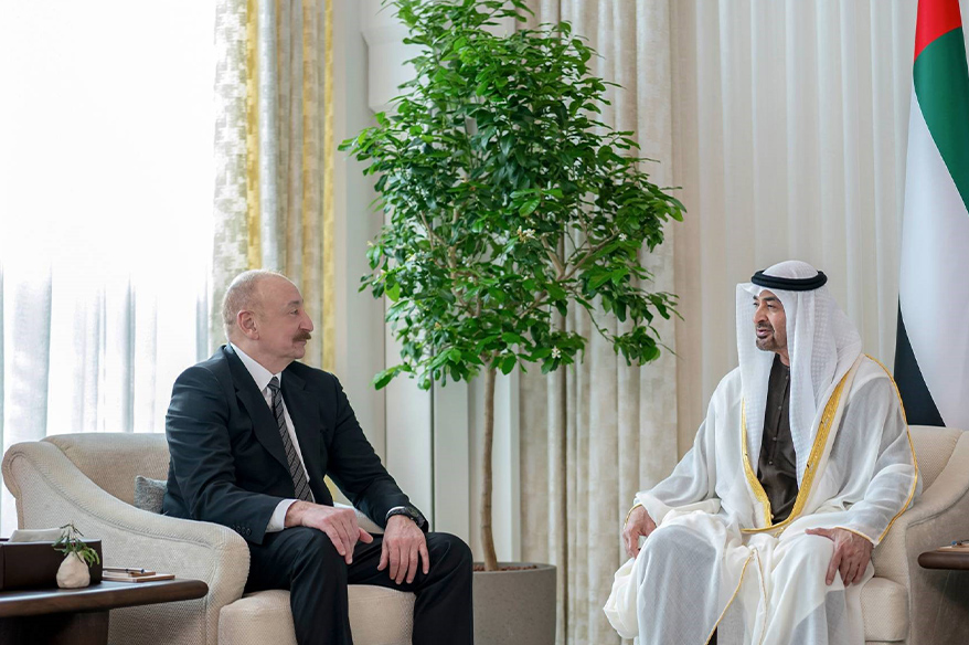 Azerbaycan Cumhurbaşkanı Aliyev, BAE Devlet Başkanı Nahyan ile bir araya geldi