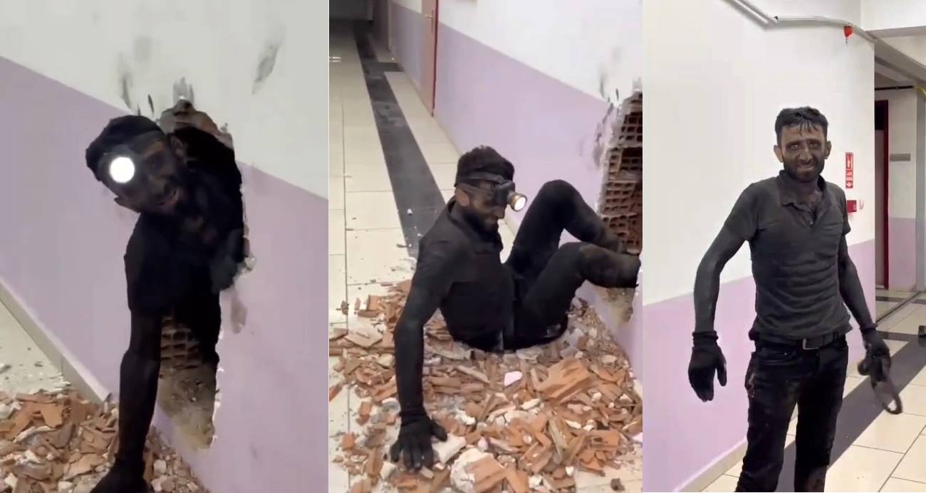 Tadilat ustası bacada ölümden döndü