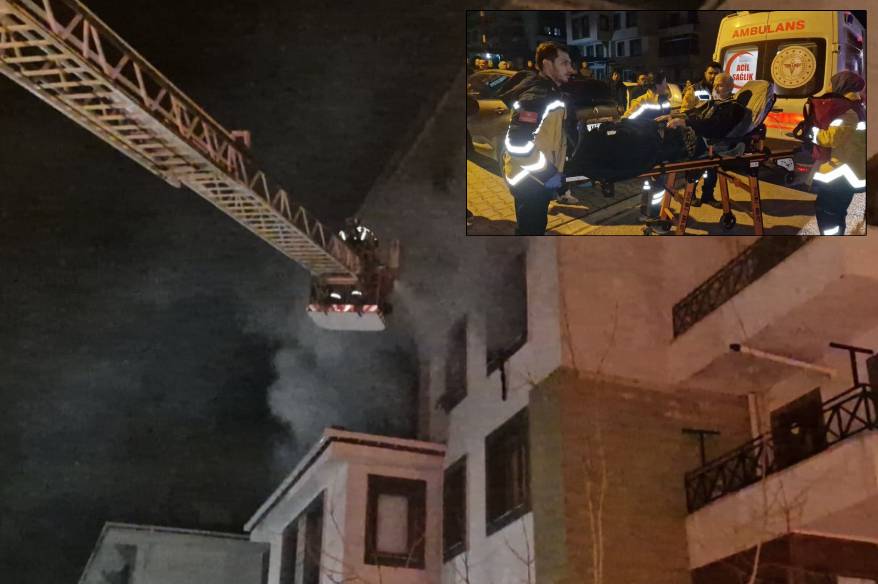 Annesine kızıp daireyi ateşe verdi: 10 kişi dumandan etkilendi