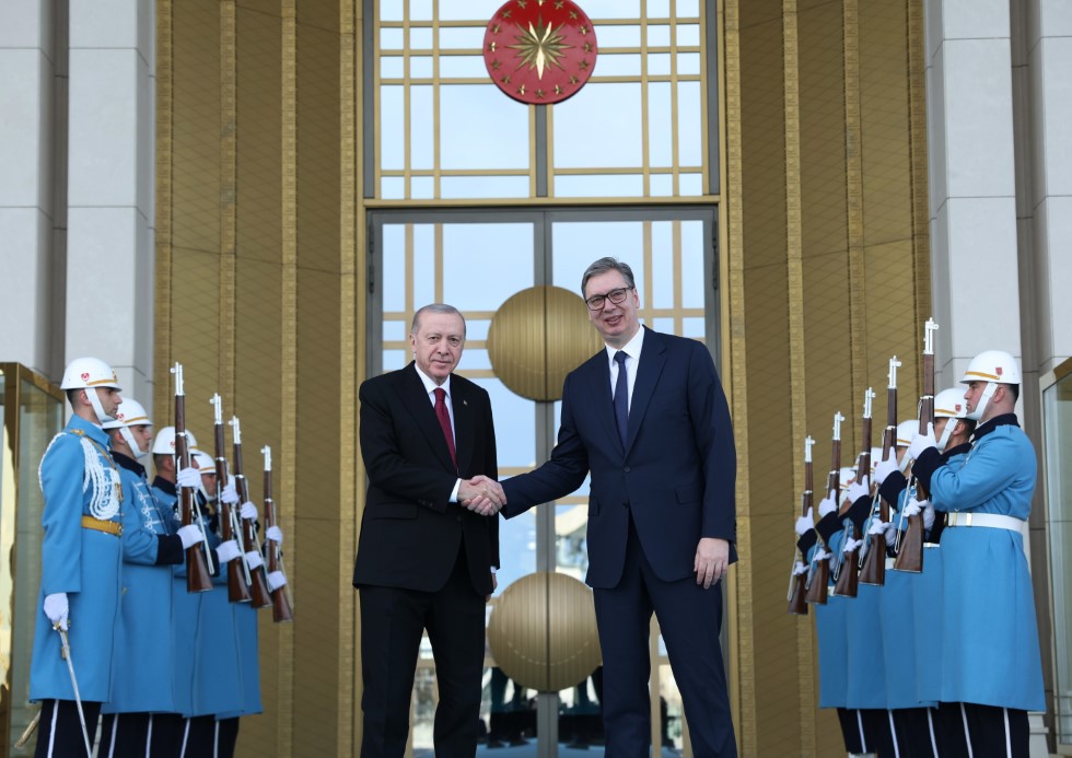 Cumhurbaşkanı Erdoğan, Sırbistan Cumhurbaşkanı Vucic ile bir araya geldi