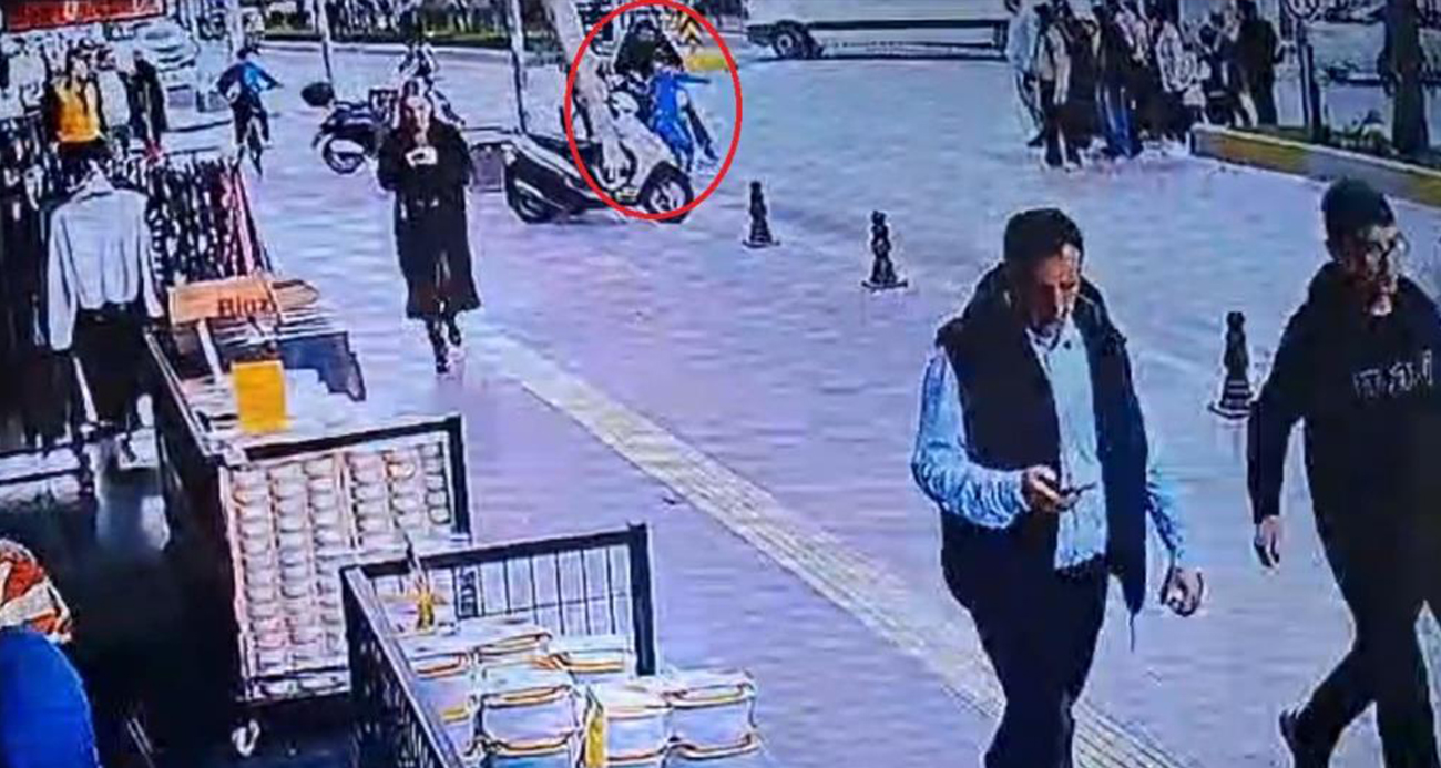 Yola fırlayan 7 yaşındaki çocuğa motosikletle çarptılar, arkalarına baka baka yollarına devam ettiler