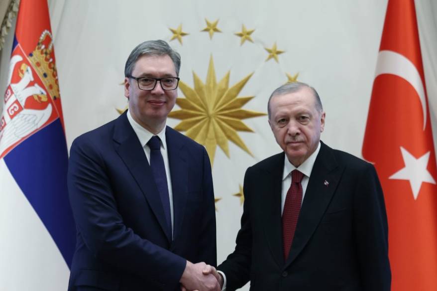 Cumhurbaşkanı Erdoğan, Sırbistan Cumhurbaşkanı Vucic ile bir araya geldi