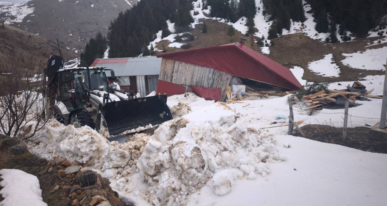 Ordu’da çığ düşmesi sonucu ahşap ev zarar gördü