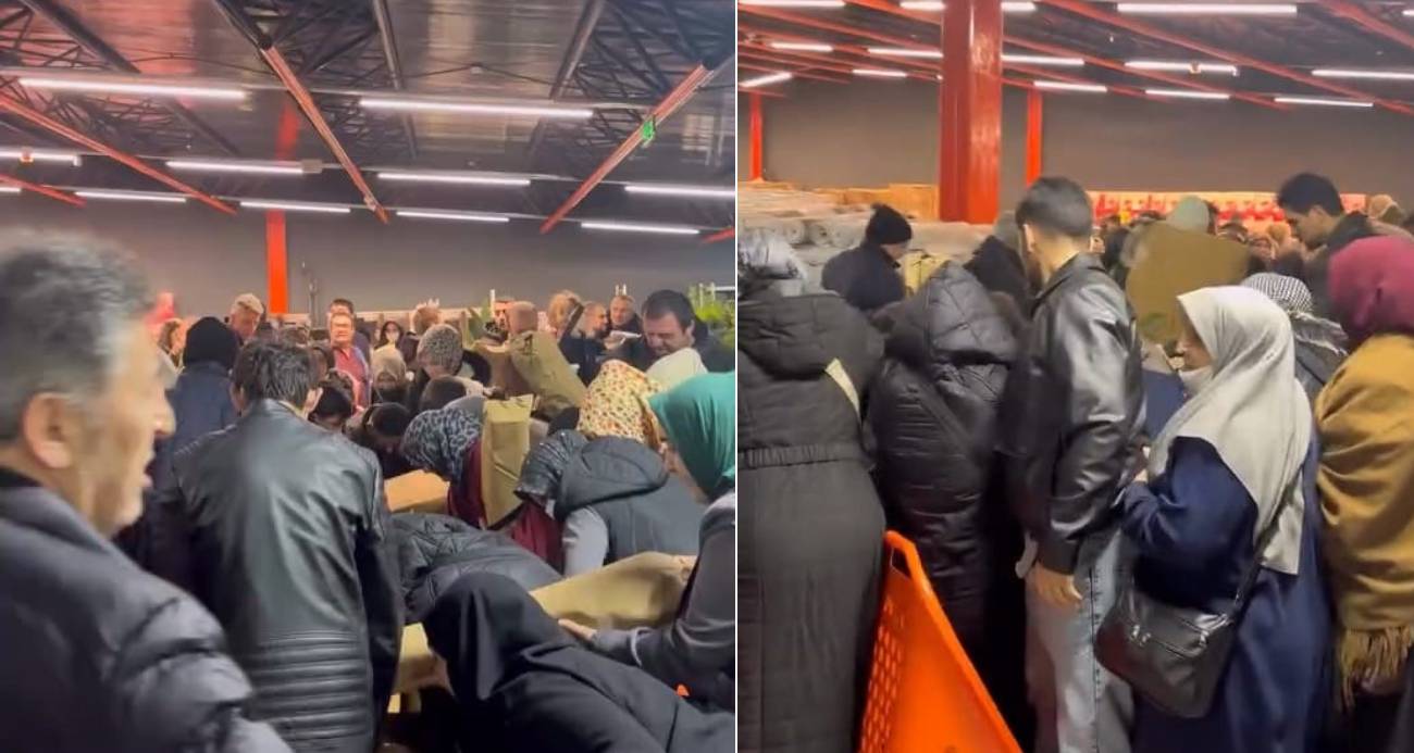 100 TL’lik indirim izdihamı: Birbirlerini ezdiler
