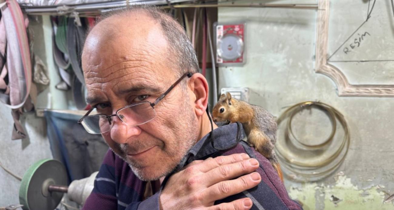 Ormanda bulduğu sincap en yakın dostu oldu