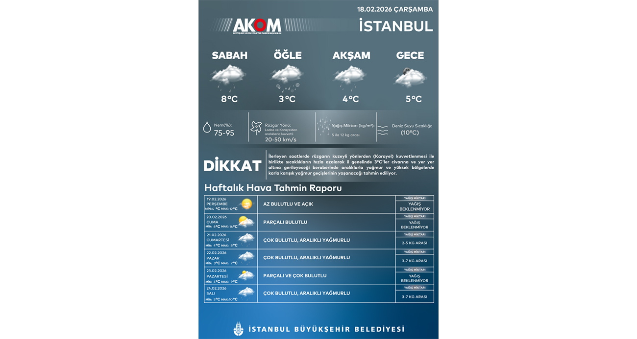 İstanbul’da kar yağışı başladı