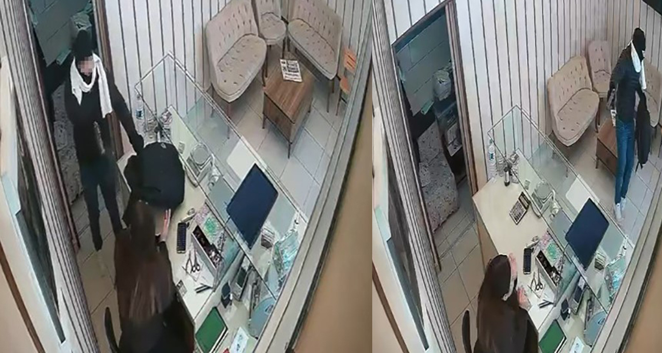 Malatya’da kuyumcu soygunu girişimi kamerada