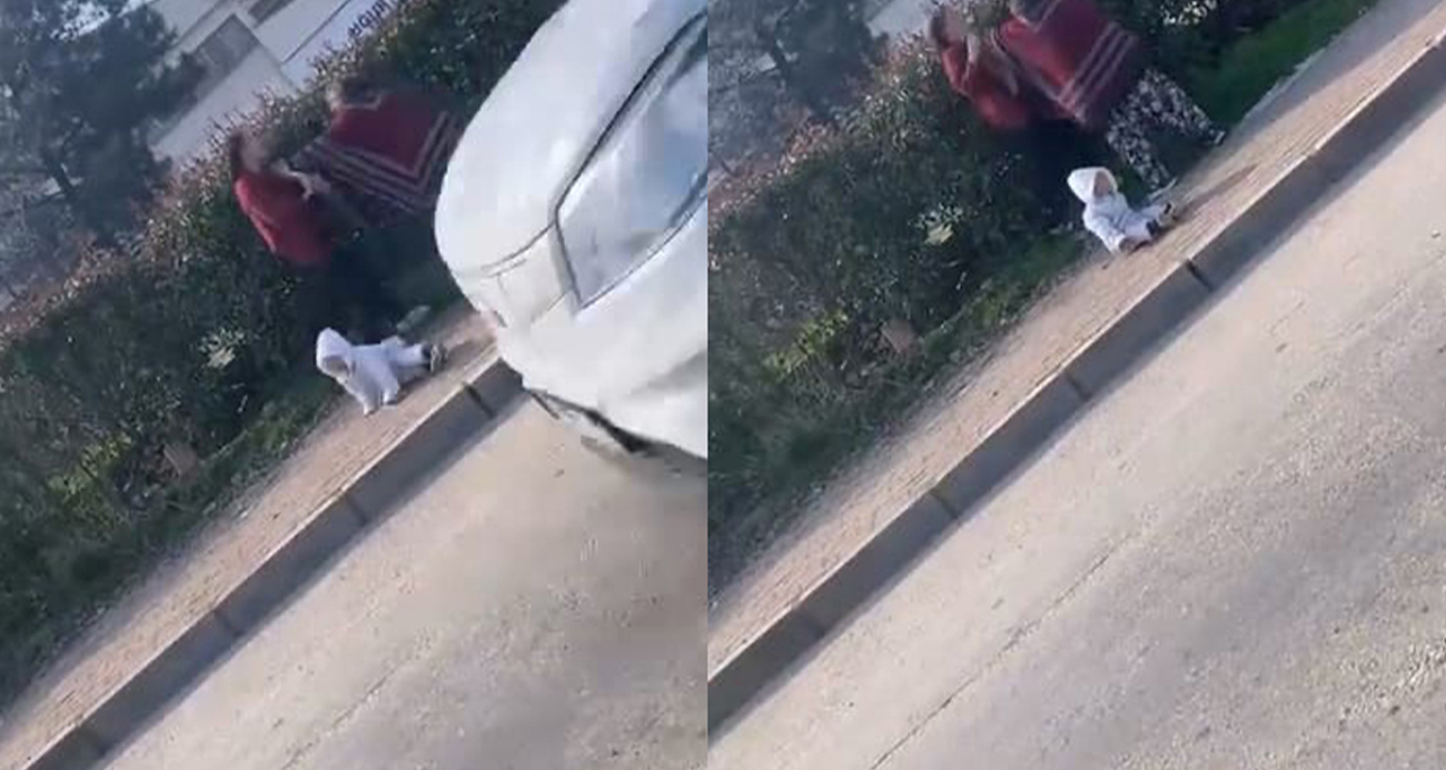 Bursa’nın Yıldırım ilçesinde dilenci kadınlar arasında çıkan kavga, kameraya yansıdı. Kavga sırasında kucağından yere düşen bebeğin korku yaşadığı anlar dikkat çekti.
