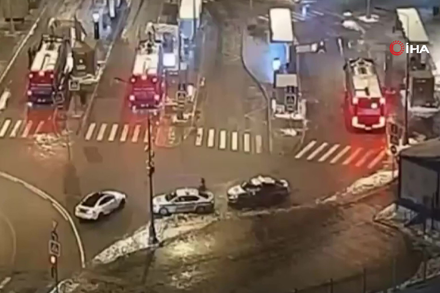 Rusya’da devriye aracına düzenlenen bombalı saldırı anına ait görüntüler ortaya çıktı