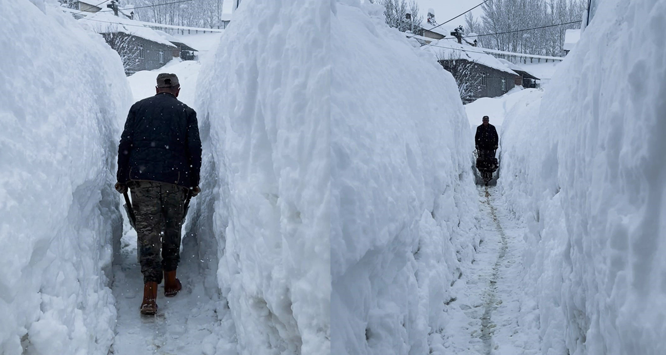 Tunceli’de kar kalınlığı insan boyunu geçti
