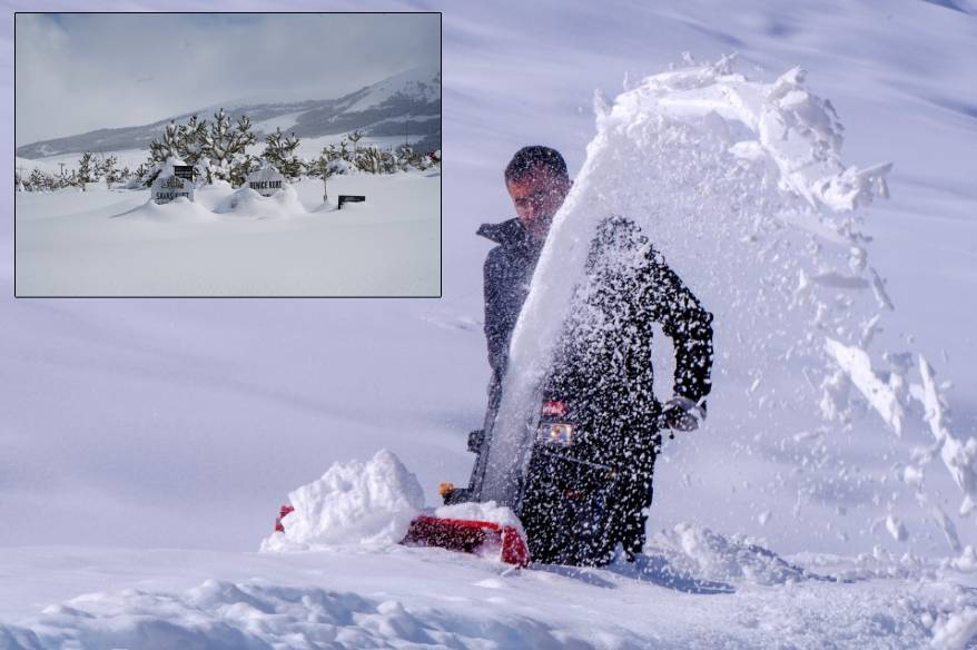 Erzurum’da kar yağışı durdu, çilesi devam ediyor