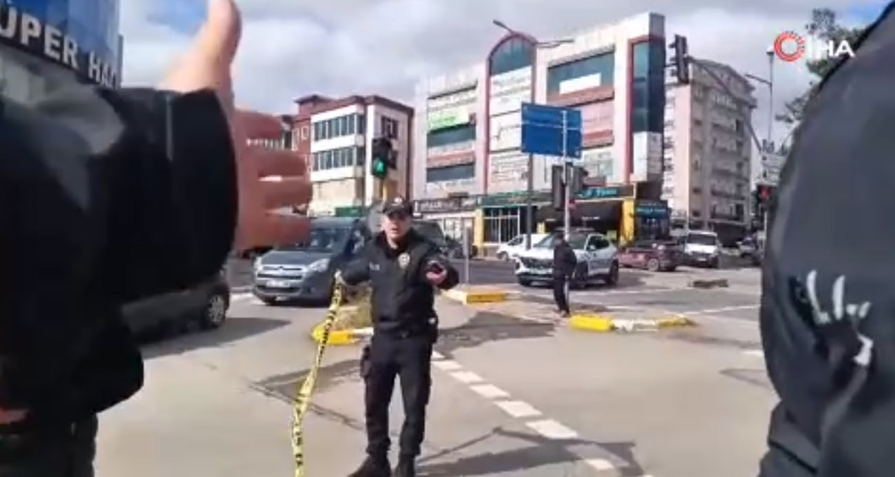 Polisten muhabire şerit dışında müdahale