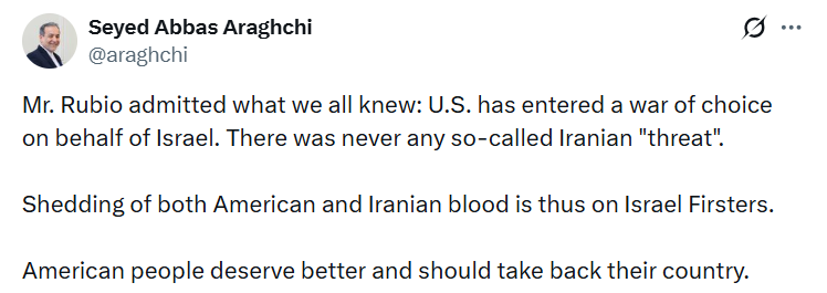 İran Dışişleri Bakanı Arakçi: 