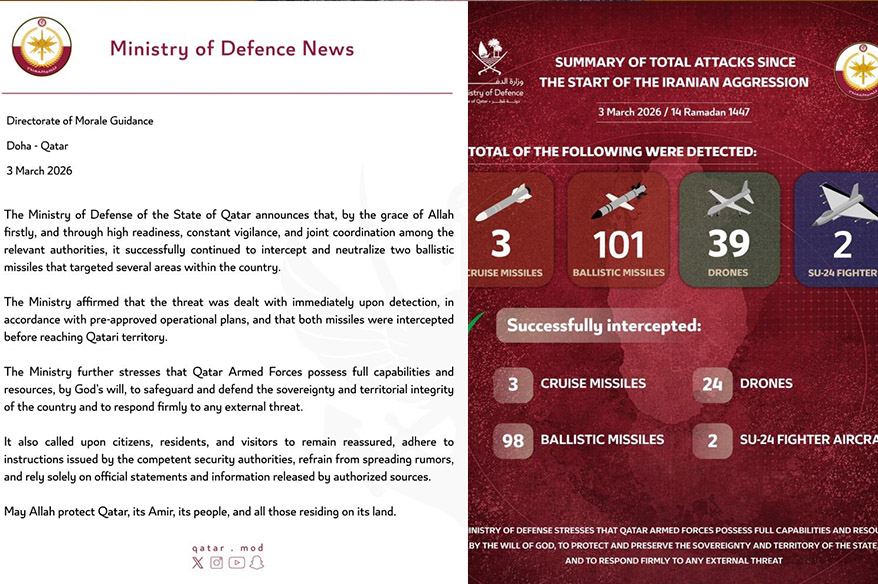 Katar Savunma Bakanlığı: "2 balistik füze daha engellendi"