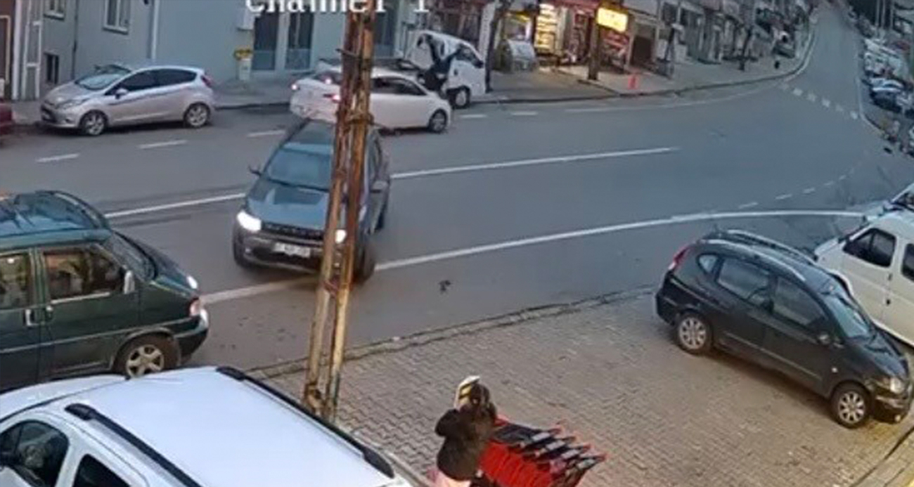 Trabzon’da otomobilin çarptığı genç kadın metrelerce savruldu... O anlar kamerada