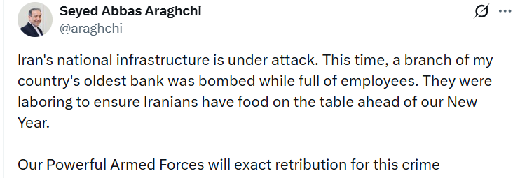 İran Dışişleri Bakanı Arakçi: 