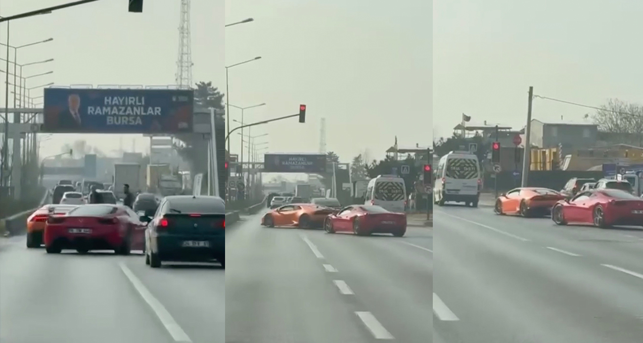 Bursa’da Lamborghini ve Ferrari sürücülerine 100 bin TL ceza
