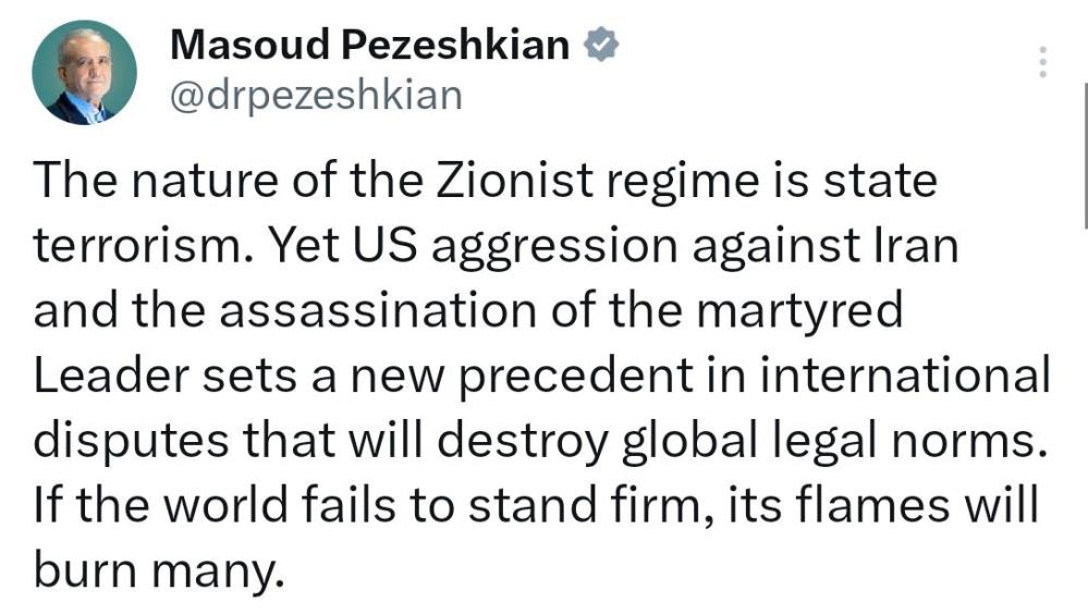 İran Cumhurbaşkanı Pezeşkiyan’dan dünyaya uyarı