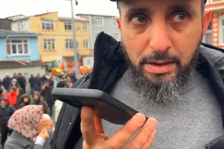 Fatih’te enkaz altındaki yakınıyla telefonda görüştü