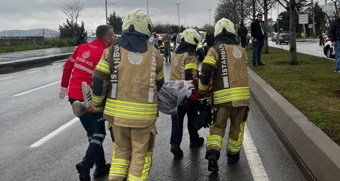Kartal Sahili’nde zincirleme kaza: 1’i ağır 3 yaralı