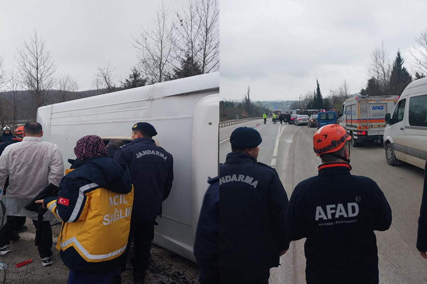 Yalova’da servis midibüsü kaza yaptı: 1 ölü, 20 yaralı