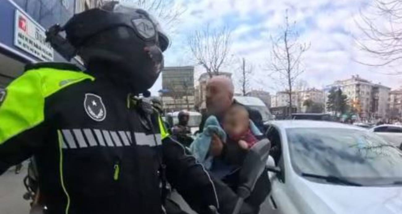 Bahçelievler’de motorize zabıta ekibi yaralı 3 aylık bebek için seferber oldu