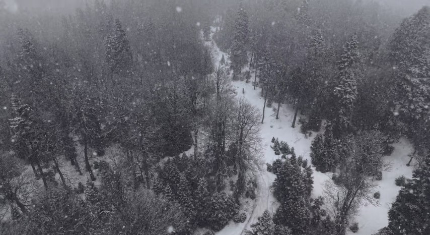 Düzce’nin yüksek kesimlerinde kar kalınlığı 1 metreyi buldu