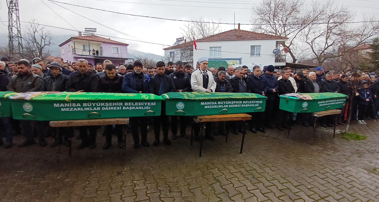 Eşi ve ailesini katletmişti: 4 kişi yan yana toprağa verildi