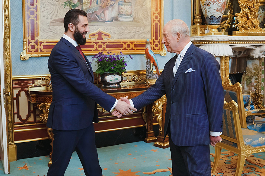 Suriye Devlet Başkanı eş-Şara, İngiltere Kralı III. Charles ile bir araya geldi