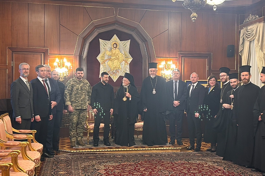 Ukrayna Devlet Başkanı Zelenskiy, Fener Rum Patriği Bartholomeos ile görüştü