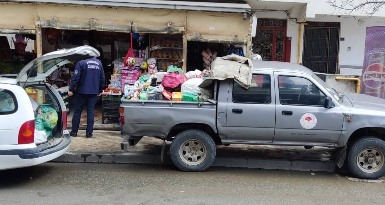 CİMER şikayeti sonrası zabıta baskını: Markette 4 kamyonet dolusu ürüne el konuldu
