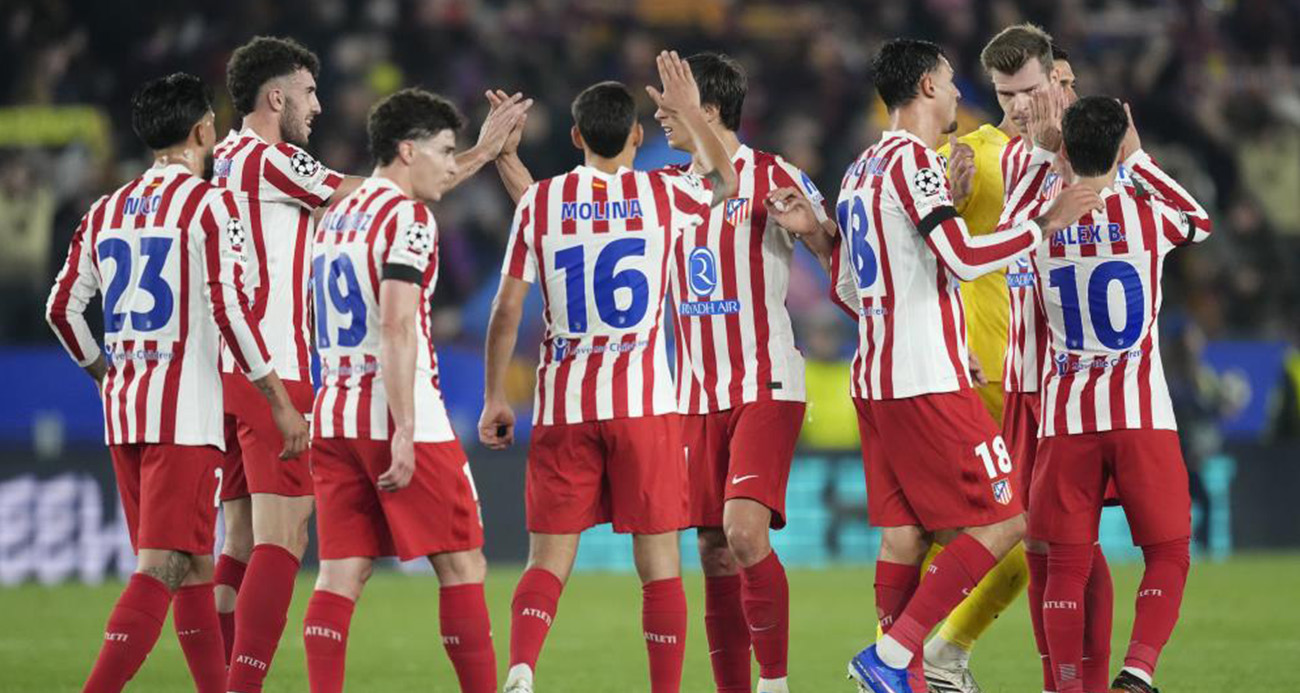 UEFA Şampiyonlar Ligi çeyrek final ilk maçında Atletico Madrid, deplasmanda Barcelona'yı 2-0 mağlup ederek rövanş için avantaj elde etti.