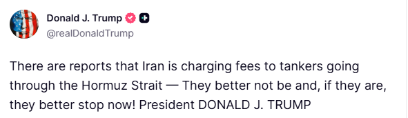 Trump’tan İran’a Hürmüz Boğazı uyarısı