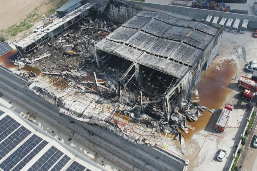 Ankara’daki fabrika yangınında hasar gün aydınlanınca ortaya çıktı