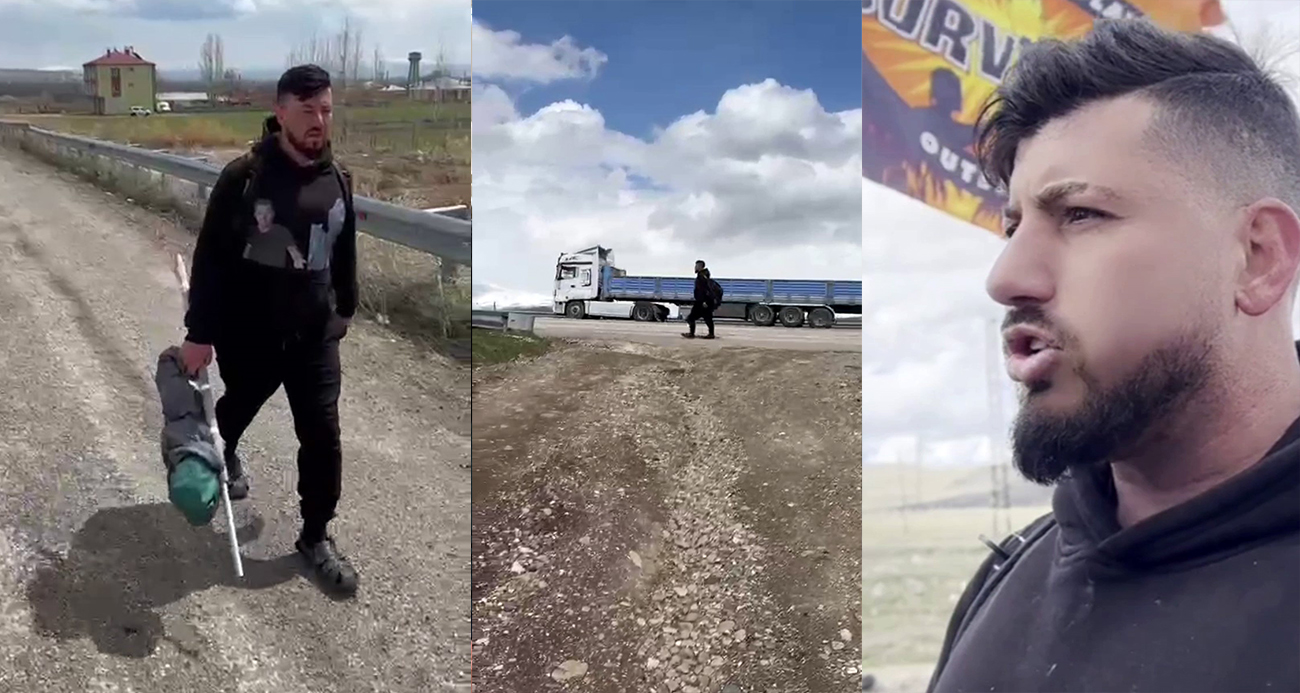 Türkiye’nin doğusundan yola çıkan ve 55 gün yürüyerek İstanbul’a varan Iğdırlı 30 yaşındaki Barış Dursun’un Survivor yarışmasına katılma hayali kapıdaki görevlilere takıldı.