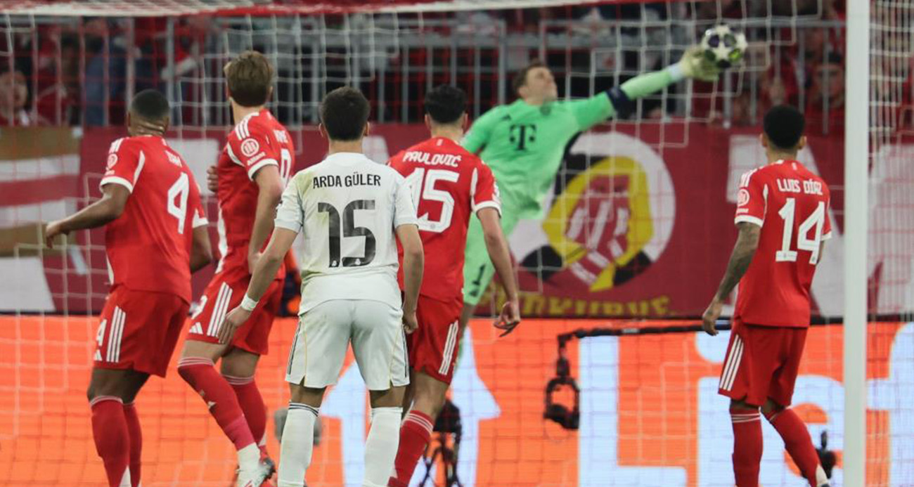 UEFA Şampiyonlar Ligi çeyrek final rövanşında Bayern Münih sahasında Real Madrid'i 4-3 mağlup ederek yarı finale yükseldi. Real Madrid'de forma giyen milli oyuncu Arda Güler attığı iki şık golle maça damga vurdu.