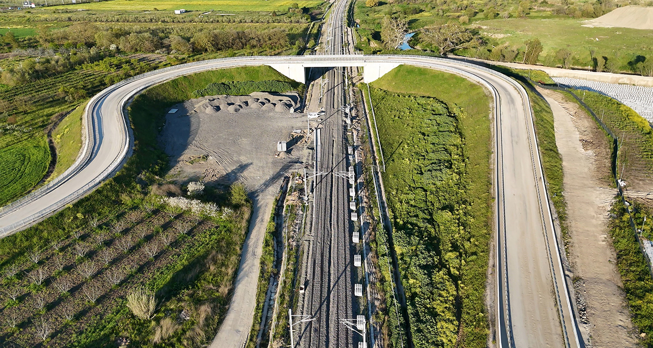 Bursa-Ankara hızlı tren hattı rayları böyle görüntülendi